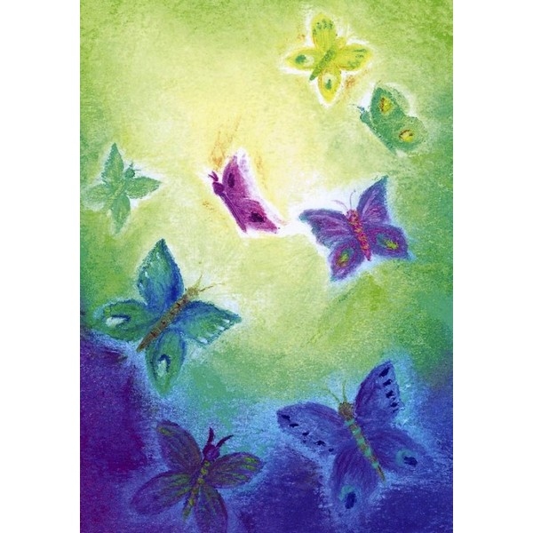 Oliepastelkaart De Vlinders - per 10 stuks