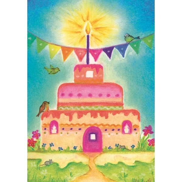Oliepastelkaart Feesttaart - per 10 stuks
