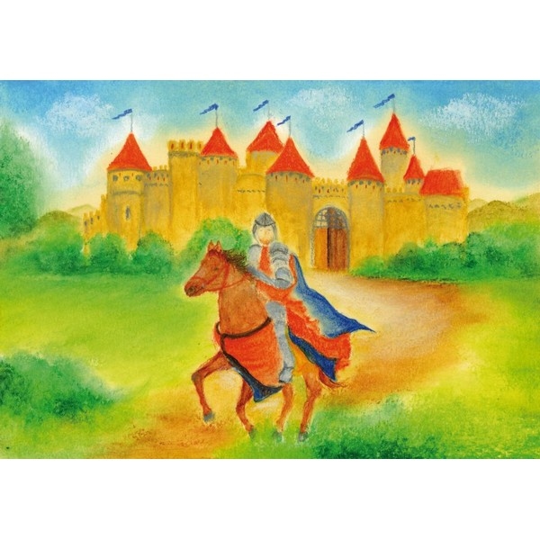 Oliepastelkaart Het Ridderkasteel - per 10 stuks =op!