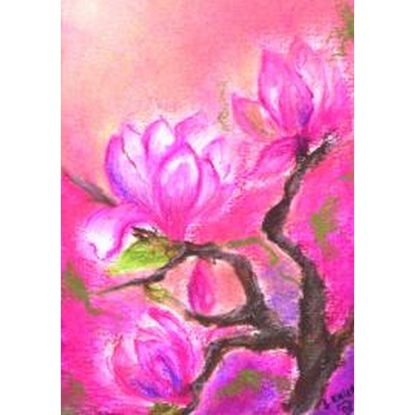 Oliepastelkaart Magnolia - per 10 stuks