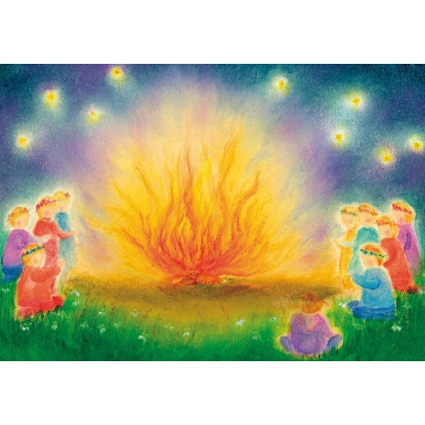 Oliepastelkaart Sint-Jansvuur - per 10 stuks