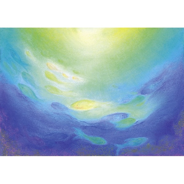 Oliepastelkaart Vissen - per 10 stuks