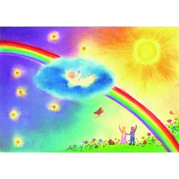 Oliepastelkaart Wolkenkind - per 10 stuks