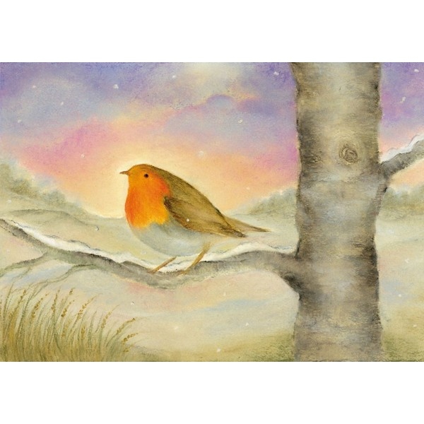 Oliepastelposter Het Roodborstje A4 per 5 stuks, nog 1x