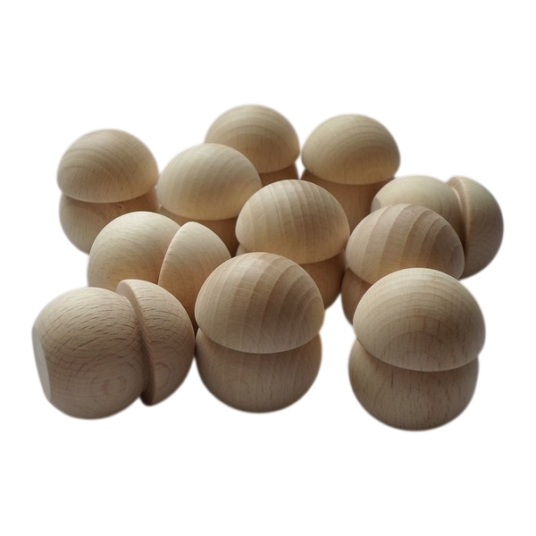 Paddenstoel hout - Dik 45 x 37 mm - beuken onbehandeld