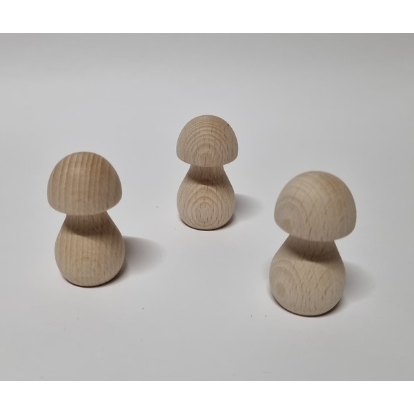 Paddenstoel hout - Smal 41 x 22 mm - beukenhout onbehandeld