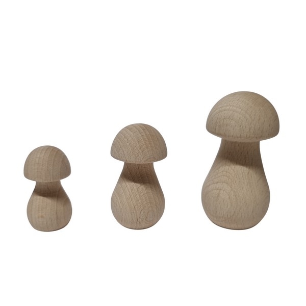 Paddenstoel hout - Smal 52 x 28 mm - uitverkocht !