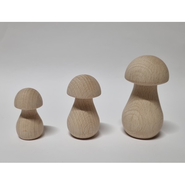 Paddenstoel hout - Smal 52 x 28 mm - uitverkocht !