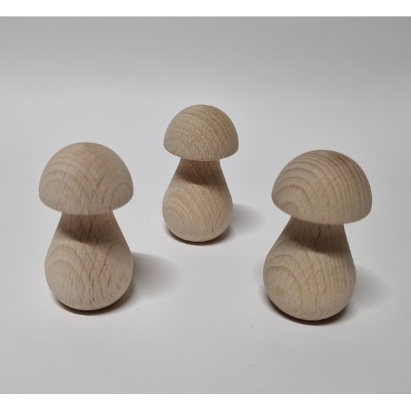 Paddenstoel hout - Smal 52 x 28 mm - uitverkocht !