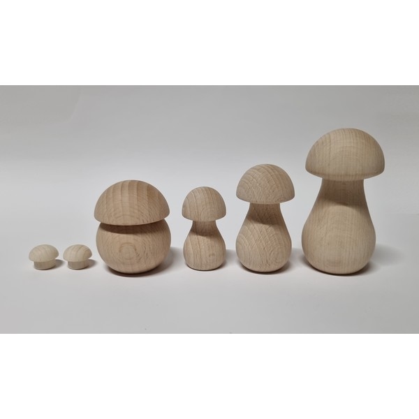 Paddenstoel hout - Smal 52 x 28 mm - uitverkocht !
