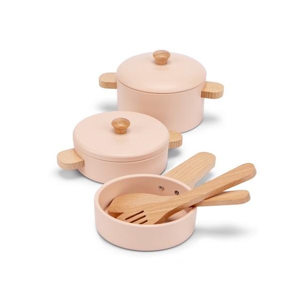 Pannenset Houten Roze