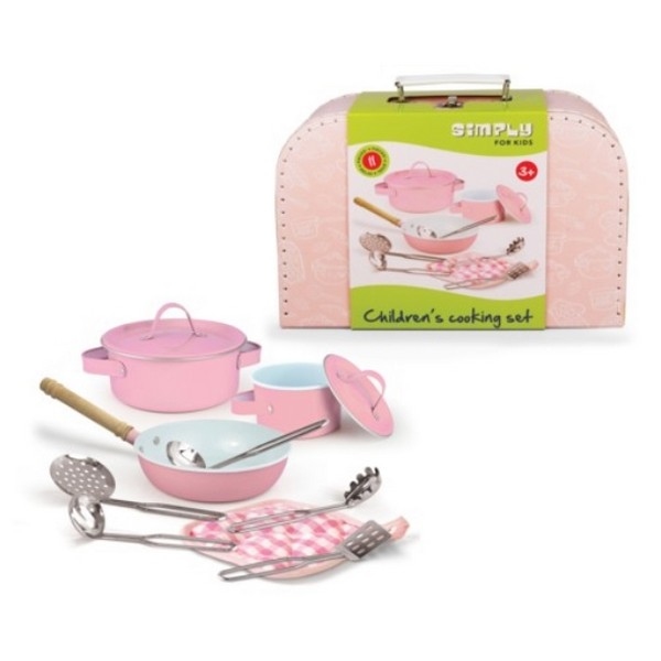 Pannenset in koffer Roze, nog 2x !