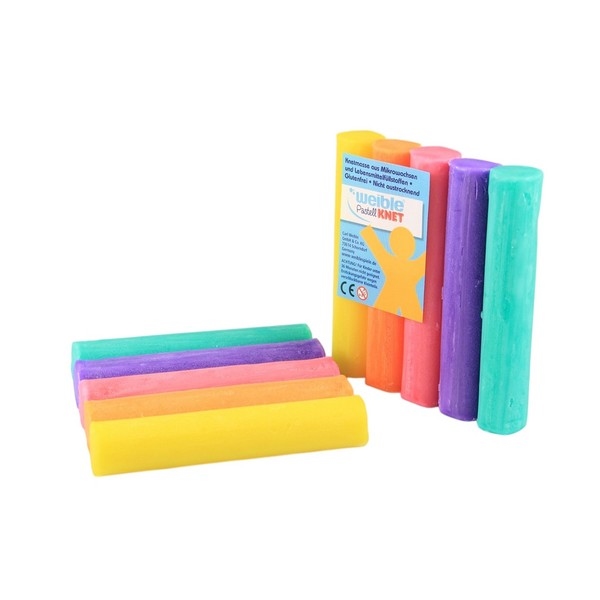 PASTEL Kneedwas Rol 5 kleuren totaal 200 gram, Verp. gerecycled PET
