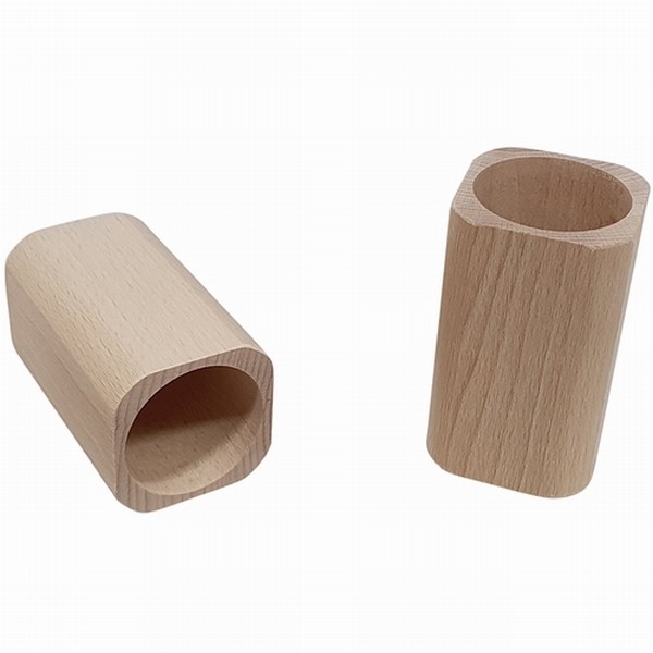 Pennenbakje vierkant beukenhout; Hoog 9,5 cm