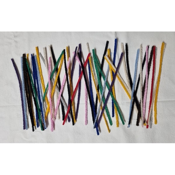 Pijpenrager katoen gekleurd 17,8 cm - 50 stuks, nog 19x