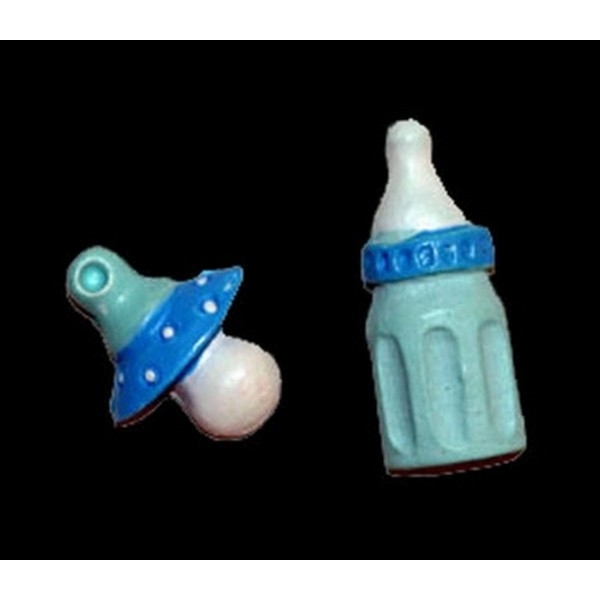 Plakker Babyfles en speen blauw 1,5cm 100 stuks =-25%