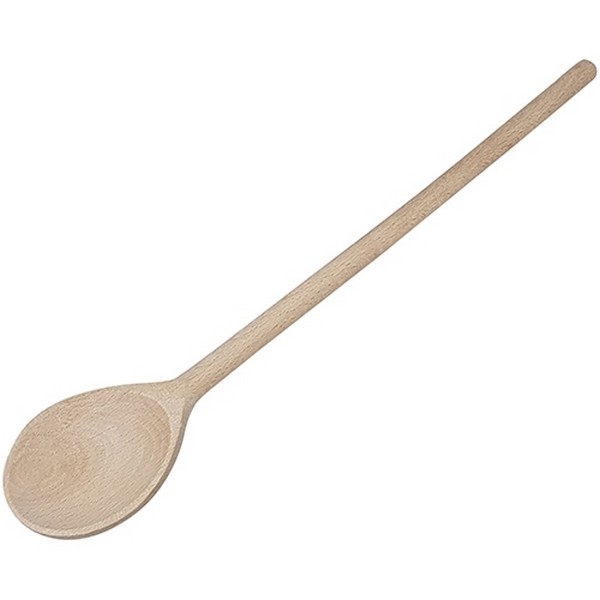 Pollepel rond beukenhout; lengte 30 cm, uitverkocht
