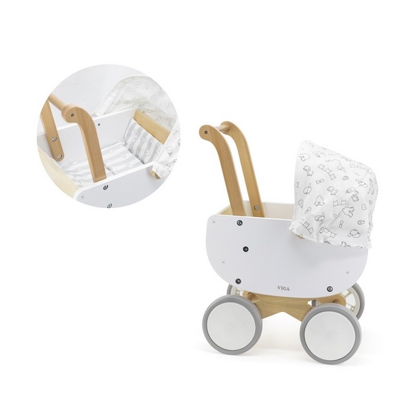 Poppenwagen - Wit - Viga Toys