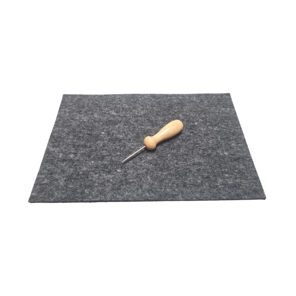 Prikmatje 22 x 15 cm - dik 5mm - 100% natuurlijk vilt