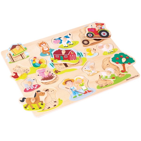 Puzzel - Boerderij - 16 stukken - groot - New Classic Toys