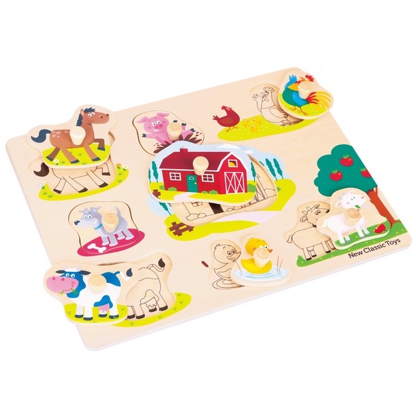 Puzzel - Boerderij - 8 stukken - klein - New Classic Toys