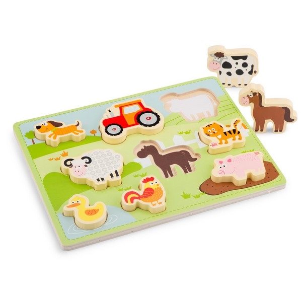 Puzzel - Chunky Farm - New Classic Toys, nog 4x