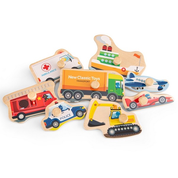 Puzzel - Voertuig - 8 stukken - klein- 100% fsc nog 3x!