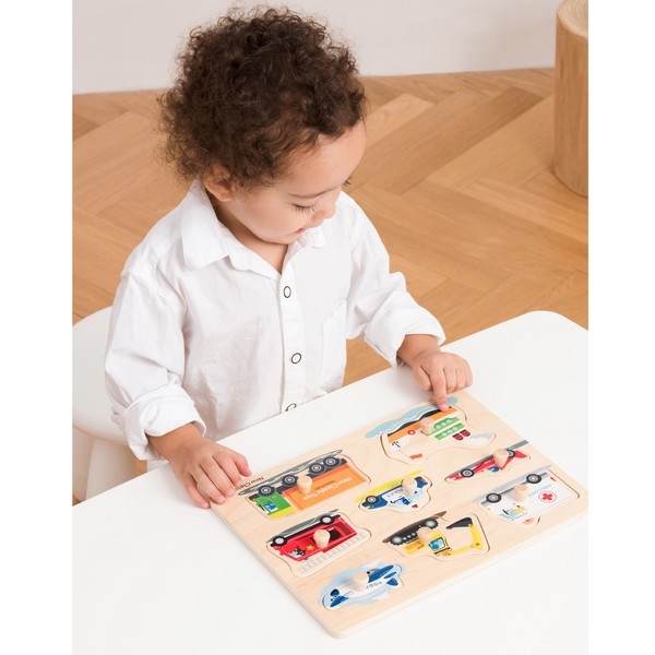 Puzzel - Voertuig - 8 stukken - klein- 100% fsc nog 3x!