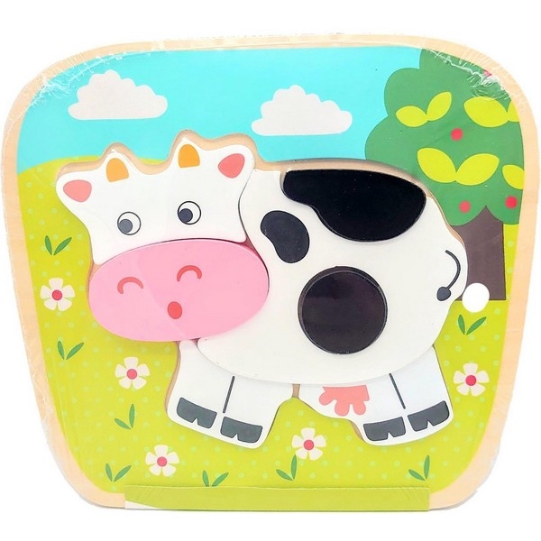 Puzzel (7 stukken) Koe