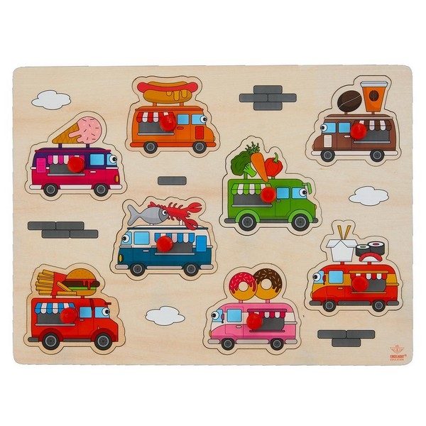 Puzzel knop "Foodtruck", klein
