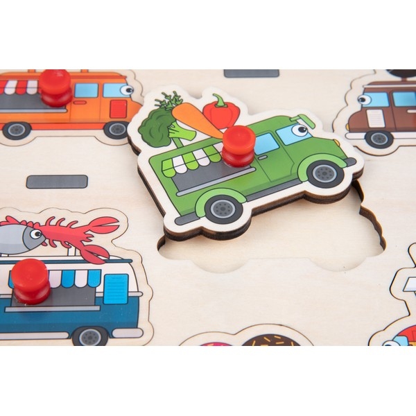 Puzzel knop "Foodtruck", klein