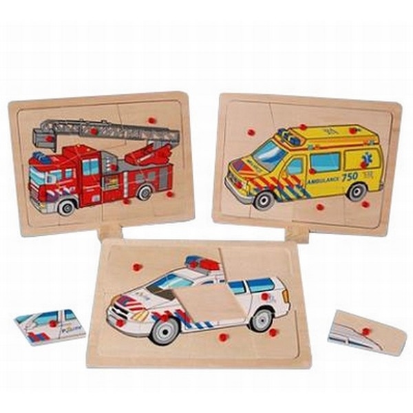 Puzzel Plastic Knop Ambulance