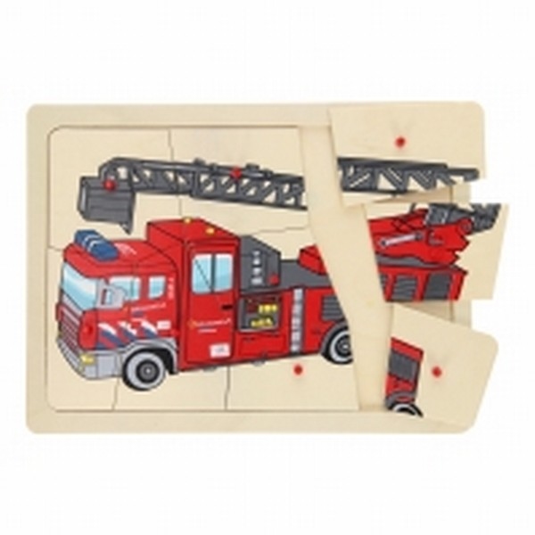 Puzzel Plastic Knop Brandweerauto