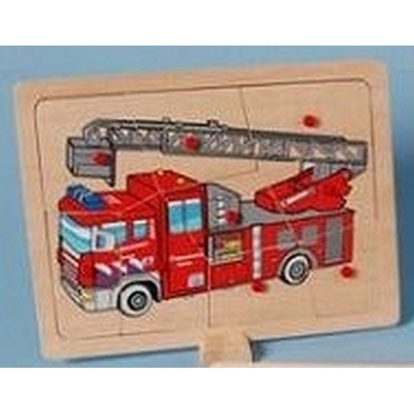 Puzzel Plastic Knop Brandweerauto