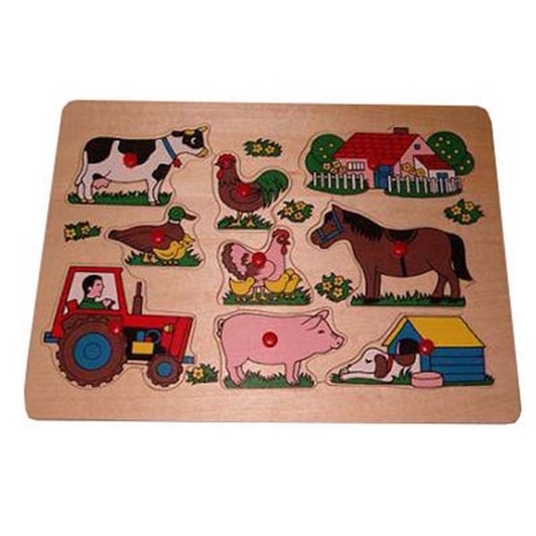 Puzzel Plastic Knop Tractor