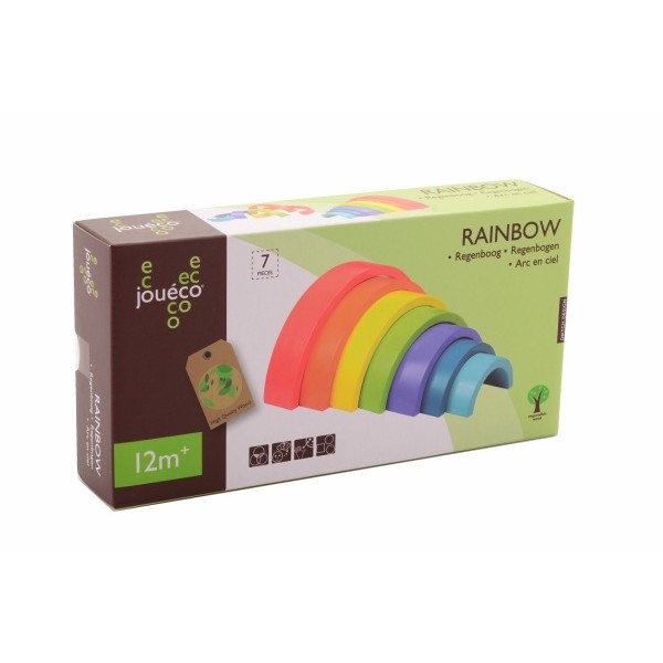 Regenboog blokken kleur 7-delig - Jouéco