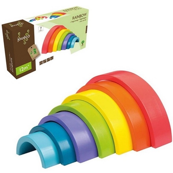 Regenboog blokken kleur 7-delig - Jouéco