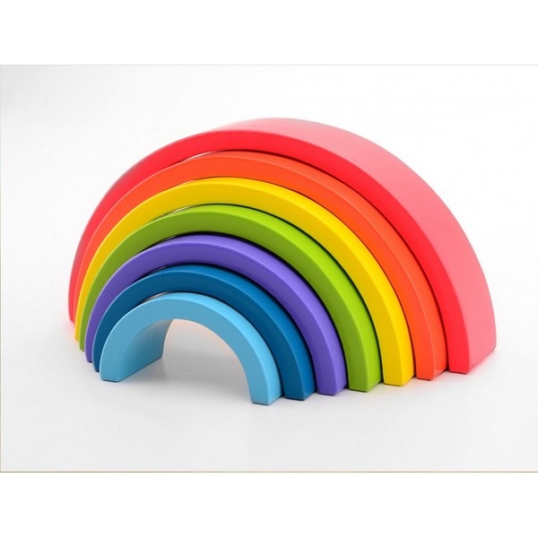 Regenboog blokken kleur 7-delig, nu met 10% korting !!