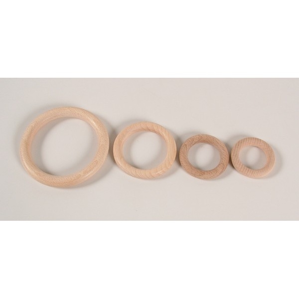 Ring hout  70 mm x 10 mm - beuken - per 25 stuks