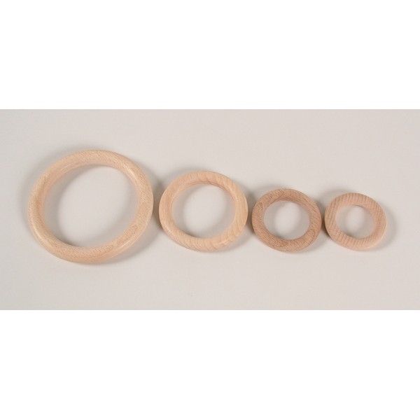 Ring hout  85 mm x 13 mm - beuken - per 10 stuks