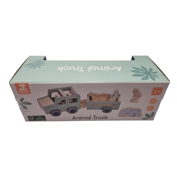 Safari Jeep met aanhanger inclusief rangers en 4 dieren S62156 - Zookabee