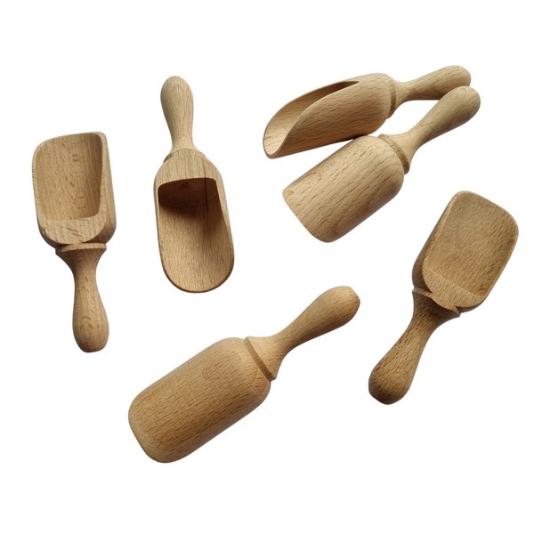 Schepje beukenhout "meelschepje"  lengte 8,8 cm