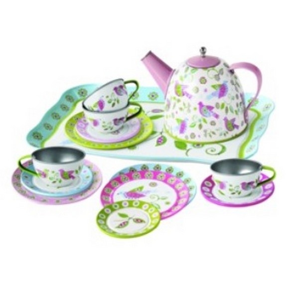 Servies tin Vogel in koffer (36355)