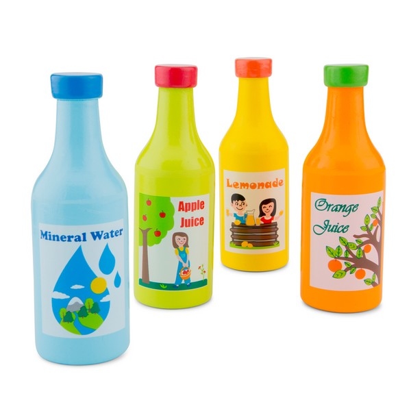 Set van 4 flesjes drinken - New Classic Toys