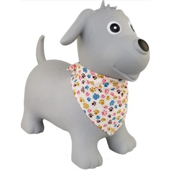 Skippy Beest Hond Grijs met sjaaltje