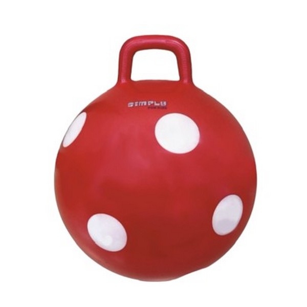 Skippybal Rood met witte stippen