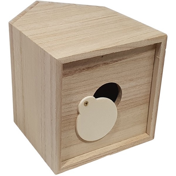 Spaarpot huisvorm zonder schoorsteen paulownia (0973)