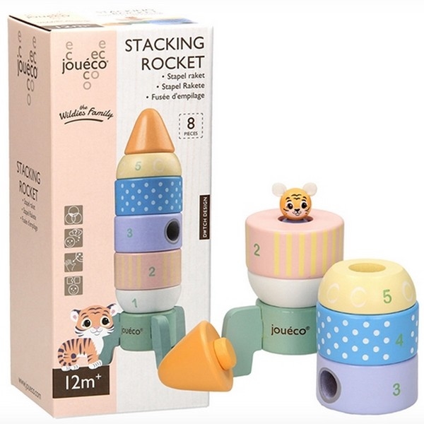 Stapeltoren Raket pastel - Jouéco