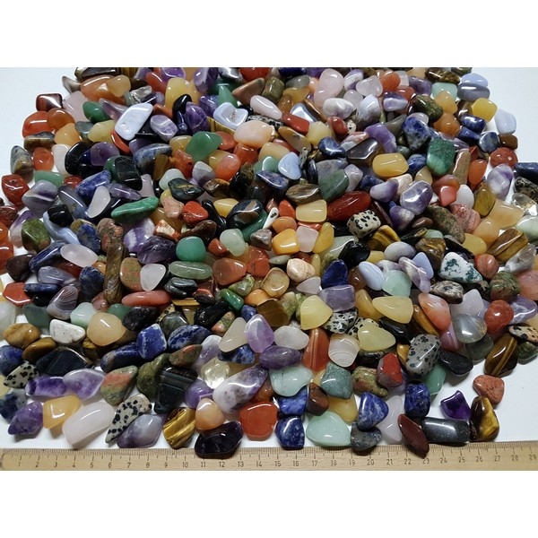 Steentjes mix 20 - 30 mm Middel geslepen 500 gram, uitverkocht