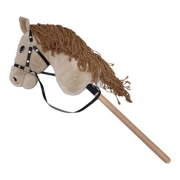 Stokpaard met halster voor hobby horsing zonder geluid, uitverkocht